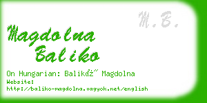 magdolna baliko business card